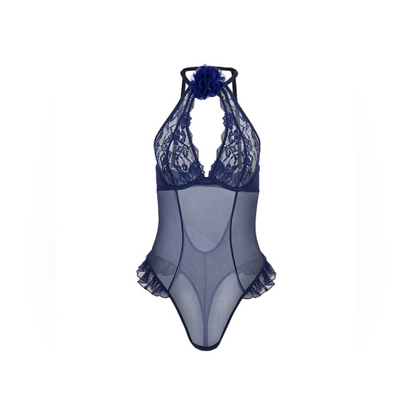 Victoria’s Secret x Adore Me Women’s Small Toni Teddy Medieval Blue- NWT - Picture 1 of 5